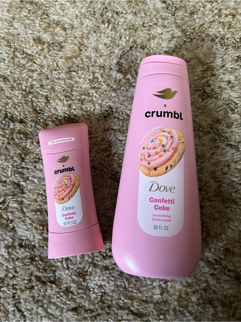 Dove x Crumbl Cookie Confetti Cake Set